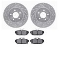 Dynamic Friction Co 7602-54014, Rotors-Drilled and Slotted-Silver with 5000 Euro Ceramic Brake Pads, Zinc Coated 7602-54014